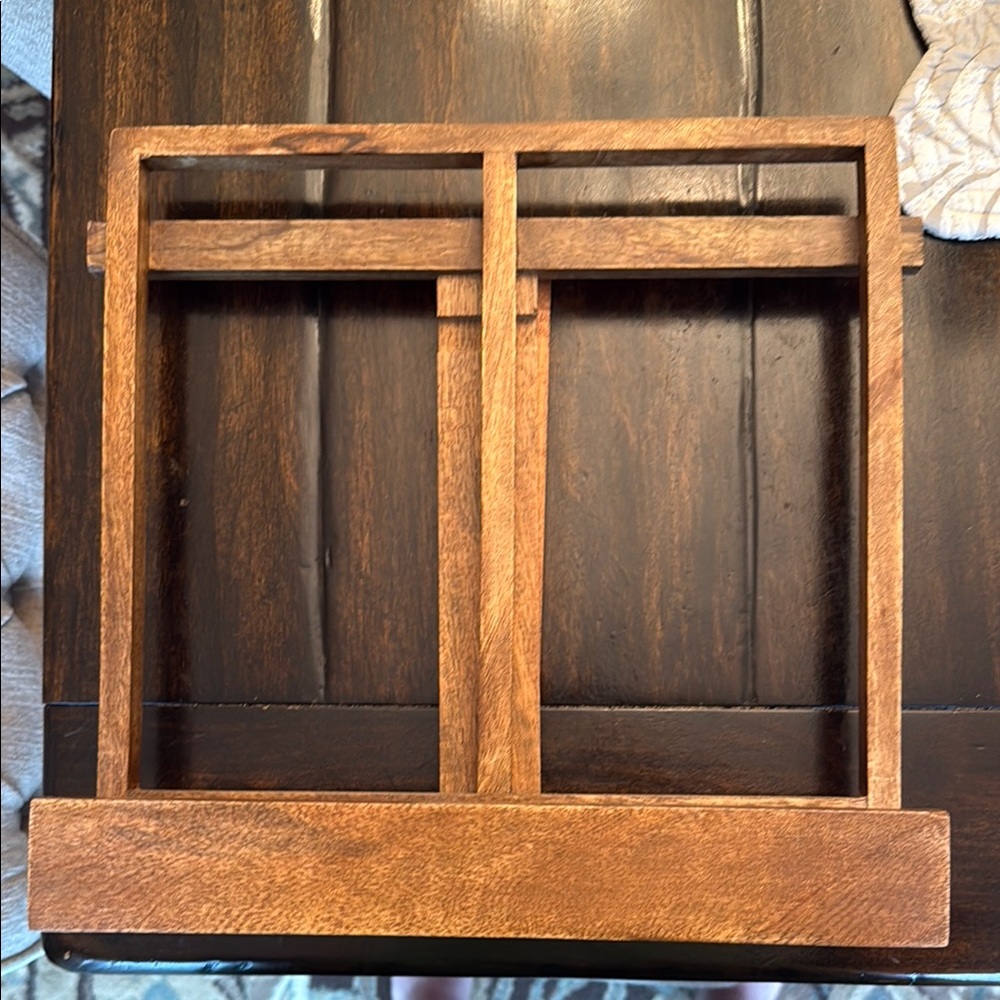 Rustic Wooden Cookbook Holder - Picture 3 of 4